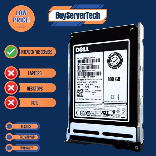 DELL HF06W - 800GB 12G 2.5INCH MU SAS SSD - Refurbished