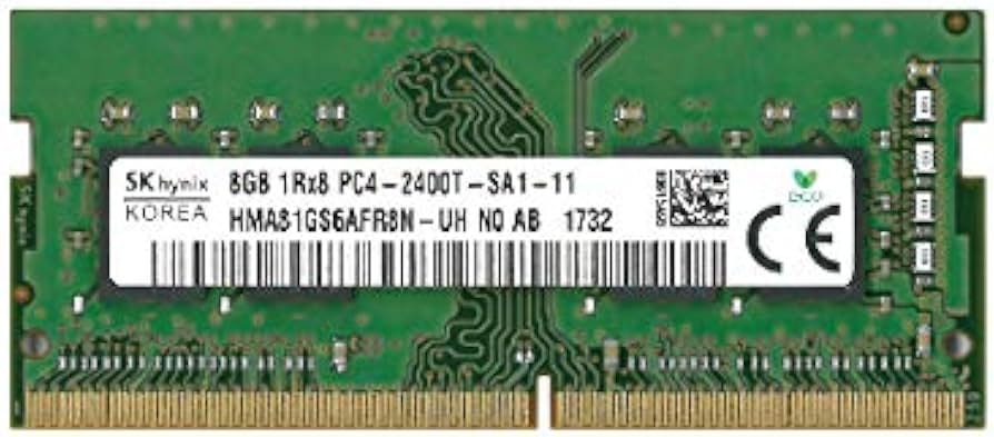 HYNIX HMA81GS6AFR8N-UH - 8GB (1*8GB) 1RX8 PC4-19200T-S DDR4-2400MHZ SODIMM - Refurbished