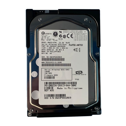 DELL MAX3147RC - 146GB 15K 3.5 INCH SAS HDD - Refurbished