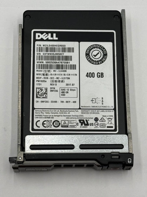 DELL MFC6G - 400GB PM1635A 12G 2.5INCH MU SAS SSD - Refurbished