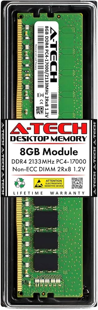 MICRON MTA16ATF1G64AZ-2G1A2 - 8GB (1*8GB) 2RX8 PC4-17000P-U DDR4-2133MHZ UDIMM - New
