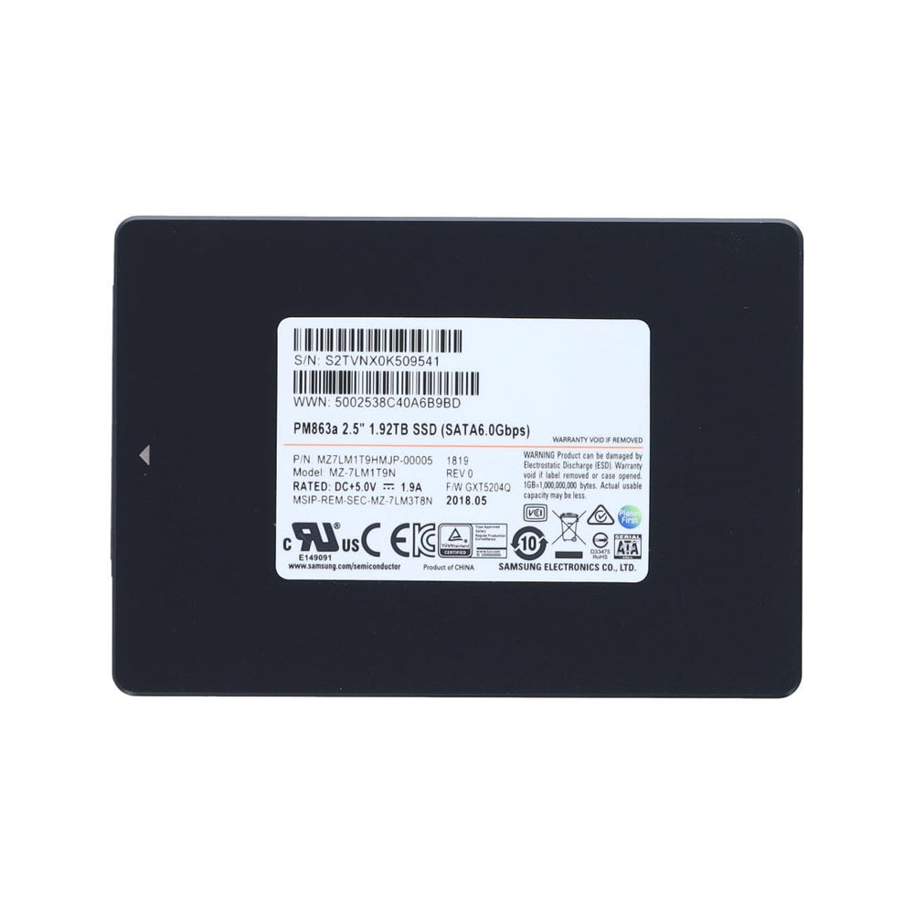 SAMSUNG MZ7LH1T9HMLT - PM883 1.92TB 6G 2.5INCH SATA SSD - Refurbished
