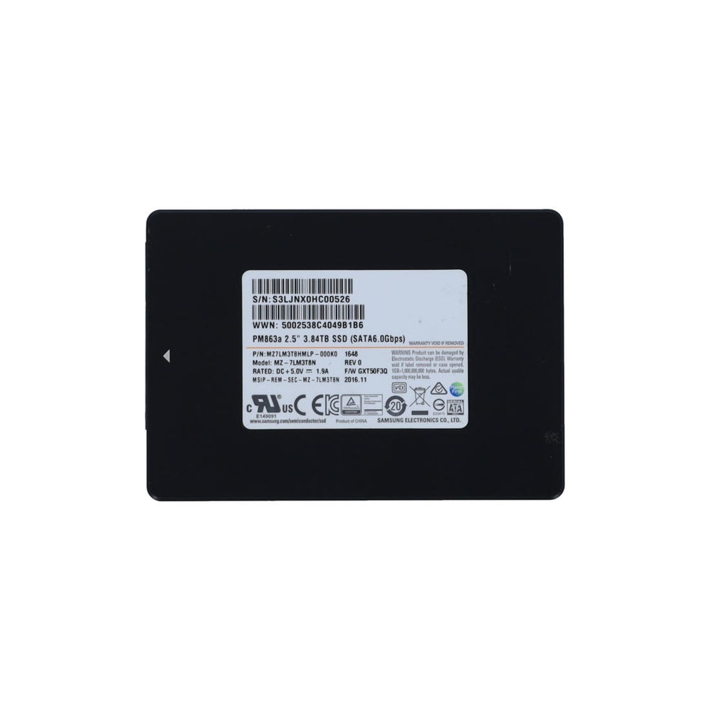 SAMSUNG MZ7LM3T8HMLP-000K0 - ENTERPRISE 3.84TB 6G PM863A 2.5INCH RI SATA SSD - Refurbished