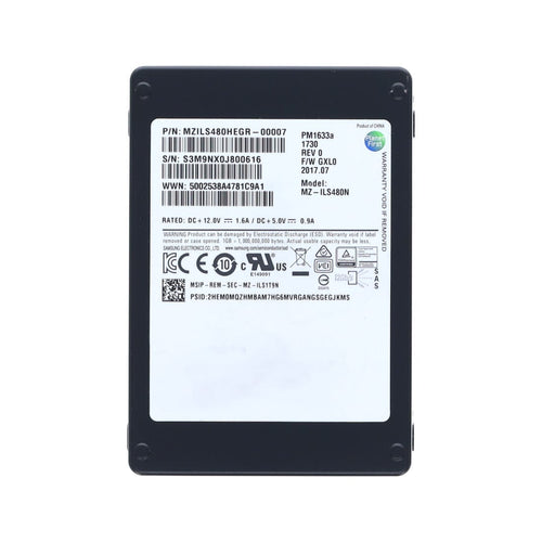 SAMSUNG MZILS480HEGR-00007 - 480GB 12G 2.5INCH SAS SSD - Refurbished