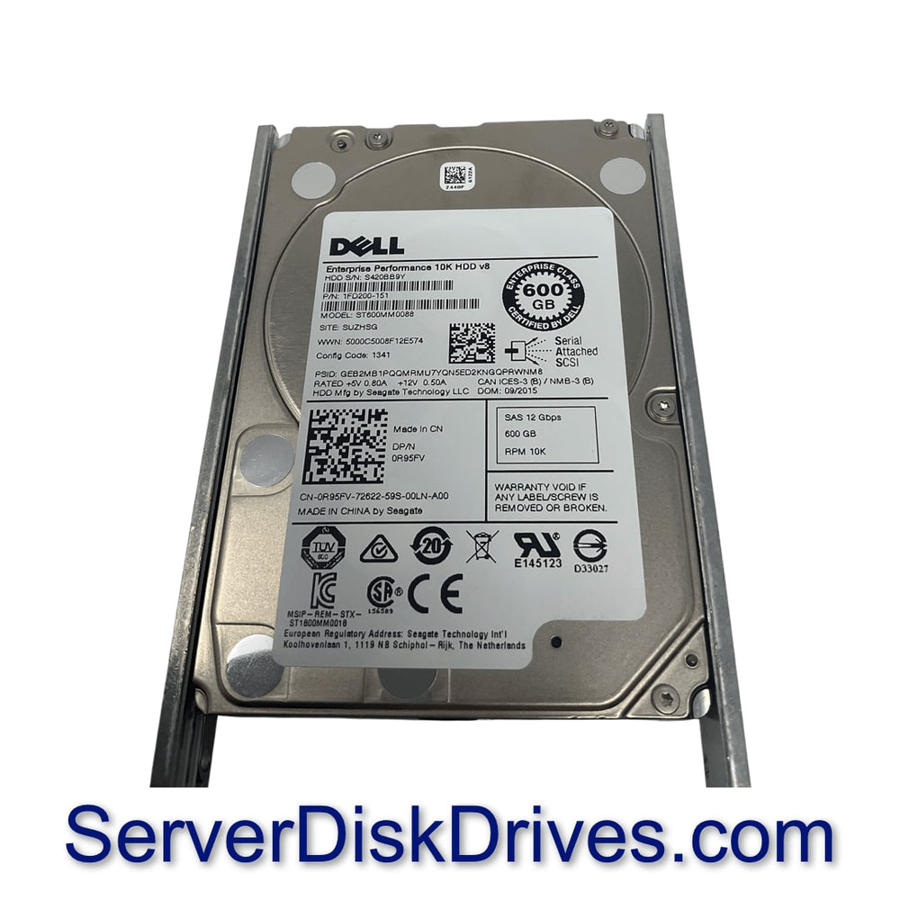DELL R95FV - 600GB 10K 12G 2.5INCH SAS HDD - Refurbished