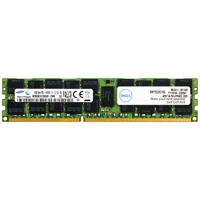 DELL SNP12C23C/16G - DELL 16GB (1*16GB) 2RX4 PC3-14900R DDR3-1866MHZ RDIMM - New