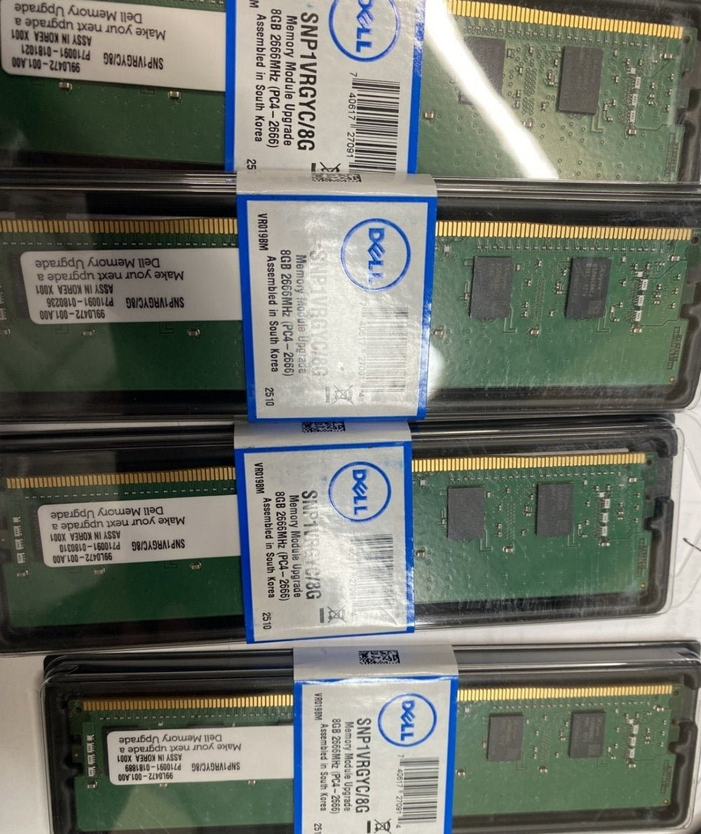 DELL SNP1VRGYC/8G - DELL 8GB (1*8GB) 1RX8 PC4-21300V-R DDR4-2666MHZ RDIMM - New