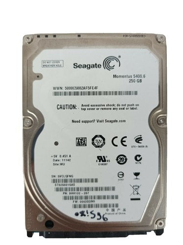 SEAGATE ST9250610NS - 250GB 7.2K 6G 2.5INCH SATA HDD - Refurbished