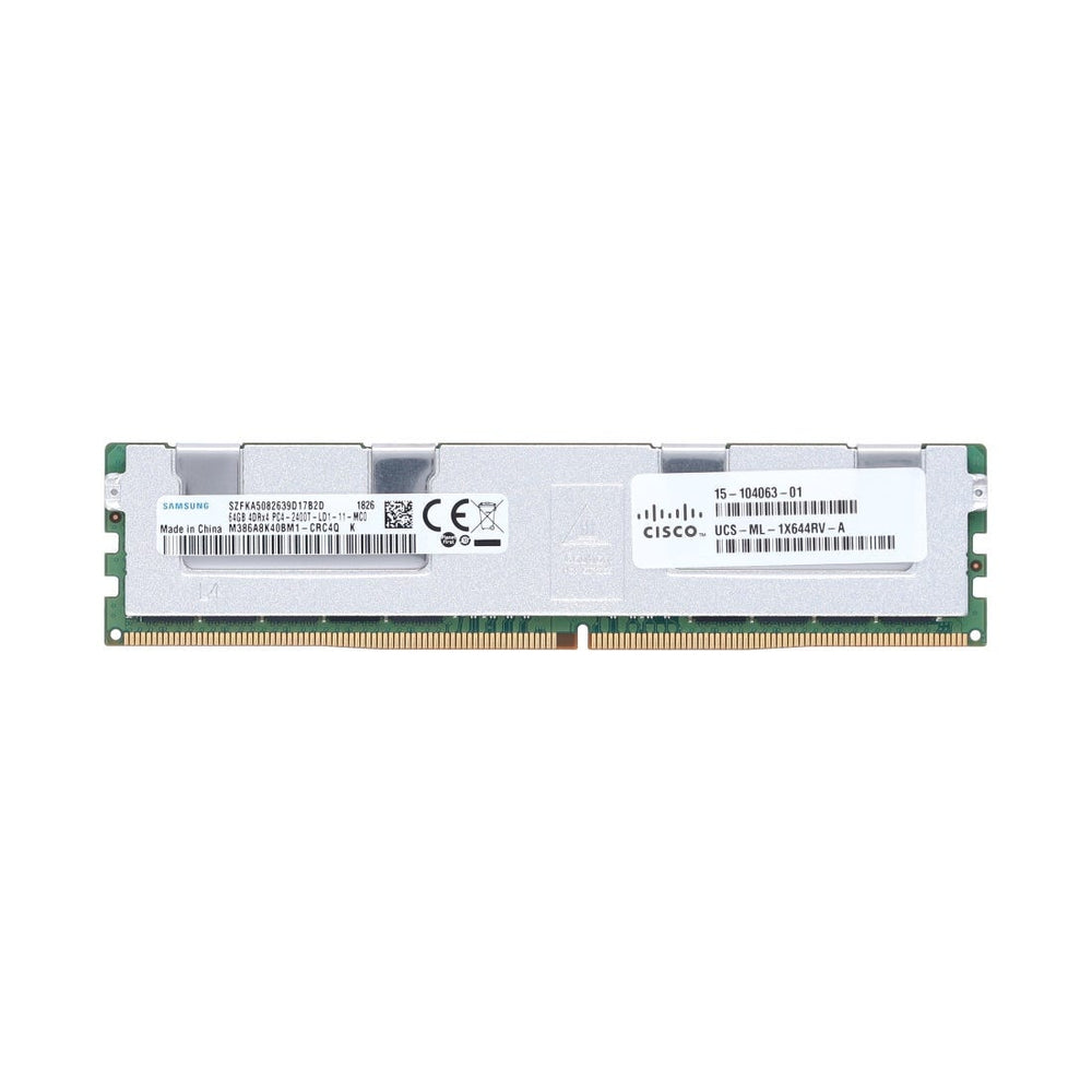 CISCO UCS-ML-1X644RV-A - CISCO 64GB (1*64GB) 4RX4 PC4-19200T-L DDR4-2400MHZ LRDIMM - New