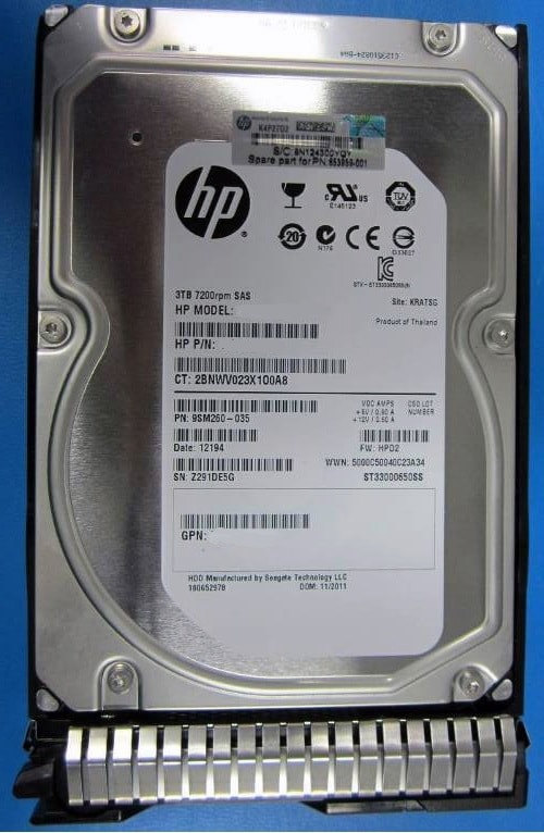 DELL 14X4H - DELL 3TB 7.2K 6G 3.5INCH SAS HDD - Refurbished — exact part-number product image