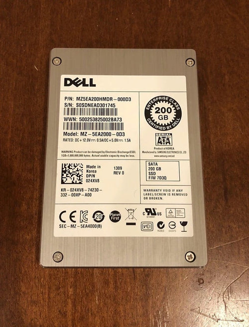 DELL 24XV8 - 200GB SATA MLC 2.5INCH SSD - Refurbished