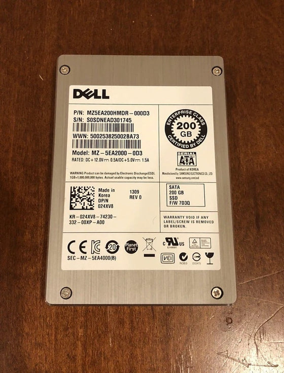 DELL 24XV8 - 200GB SATA MLC 2.5INCH SSD - Refurbished