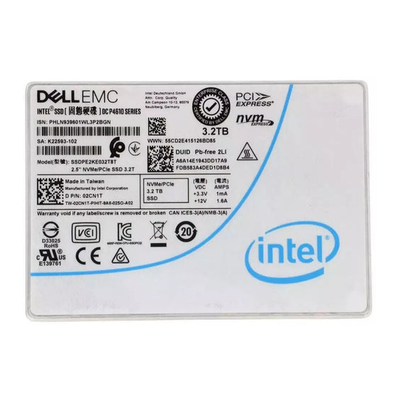 DELL 3.2TB 2.5INCH GEN3 U.2 MU NVME SSD