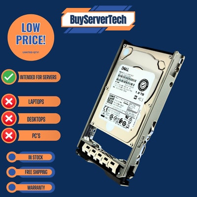 DELL 2TRM4 - DELL 1.8TB 10K 12G 2.5INCH SAS HDD - Refurbished — exact part-number product image