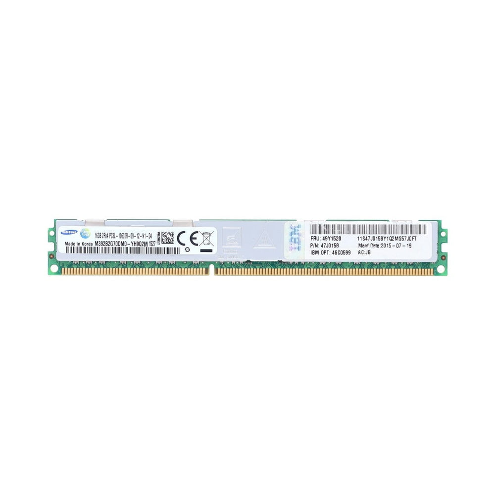 IBM 46C0599 - 16GB (1*16GB) 2RX4 PC3L-10600R DDR3-1333MHZ VLP RDIMM - Refurbished