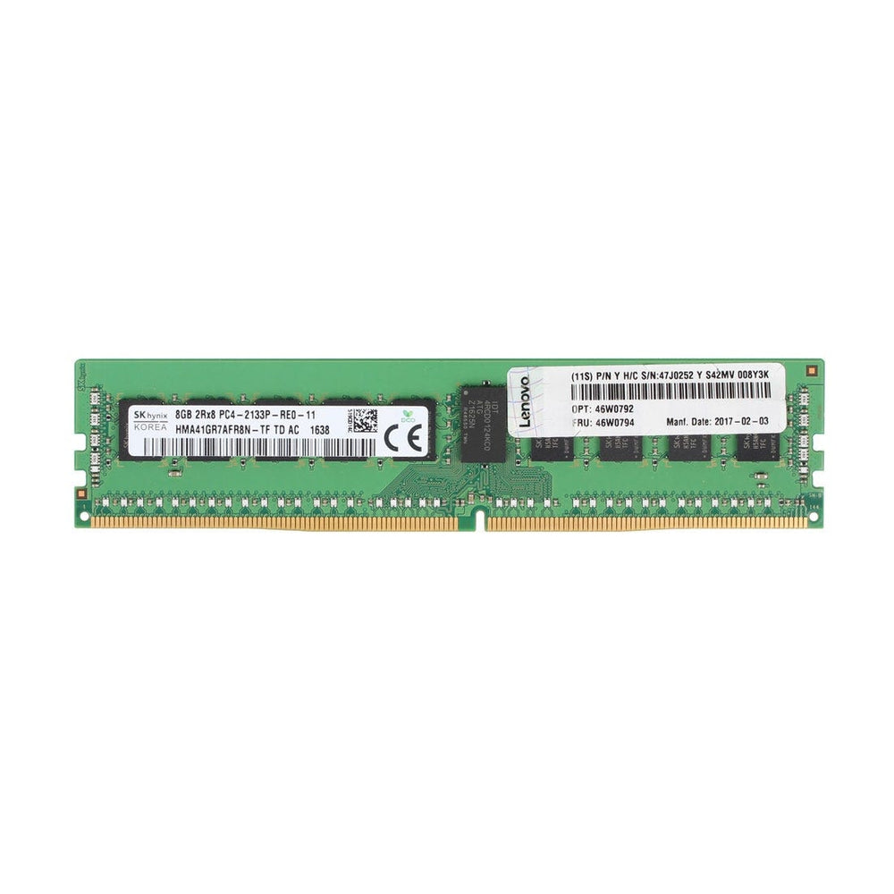 LENOVO 46W0792 - 8GB (1*8GB) 2RX8 PC4-17000P-R DDR4-2133MHZ RDIMM - Refurbished