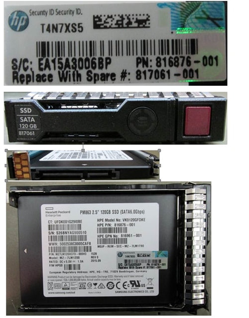 HP 816879-B21 - 120GB 6G 2.5INCH RI SATA SC SSD - Refurbished