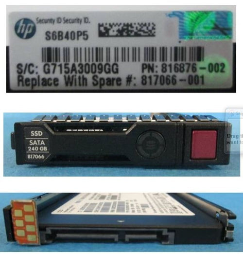 HP 816889-B21 - 240GB 6G 2.5INCH RI-3 SC SATA SSD - Refurbished