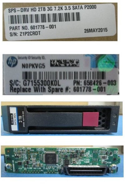 HP AW556A - P2000 2TB 7.2K 3G 3.5INCH SATA HDD - Refurbished