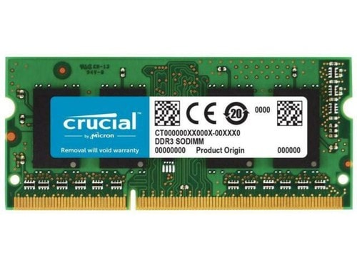 CRUCIAL CT51264BF160B - 4GB (1*4GB) 1RX8 PC3L-12800S DDR3-1600MHZ 1.35V SODIMM - Refurbished