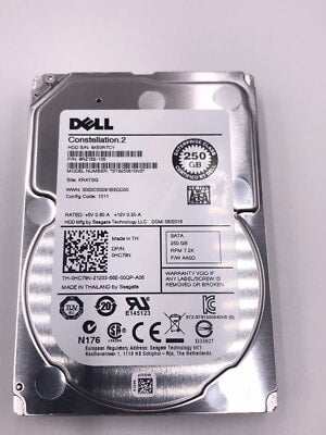 DELL HC79N - 250GB 7.2K SATA 2.5IN HDD - Refurbished