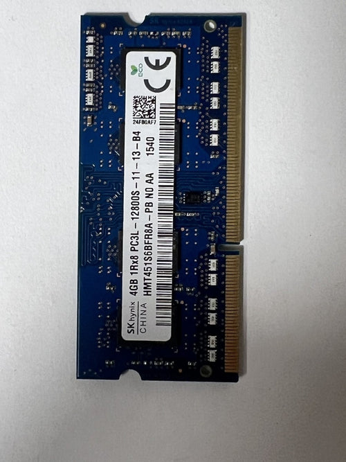 HYNIX HMT451S6BFR8A-PB - 4GB (1*4GB) 1RX8 PC3L-12800S DDR3-1600MHZ SODIMM - Refurbished