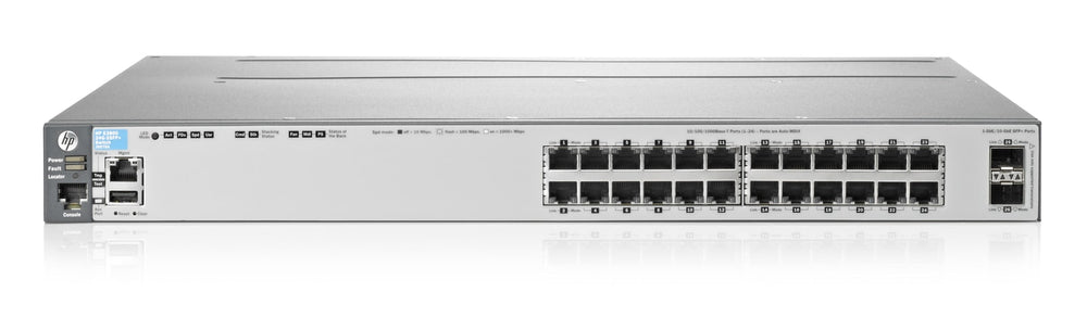HP J9575A - HP ARUBA 3800 24*1G RJ-45 2-SFP+ L3 SWITCH - Refurbished