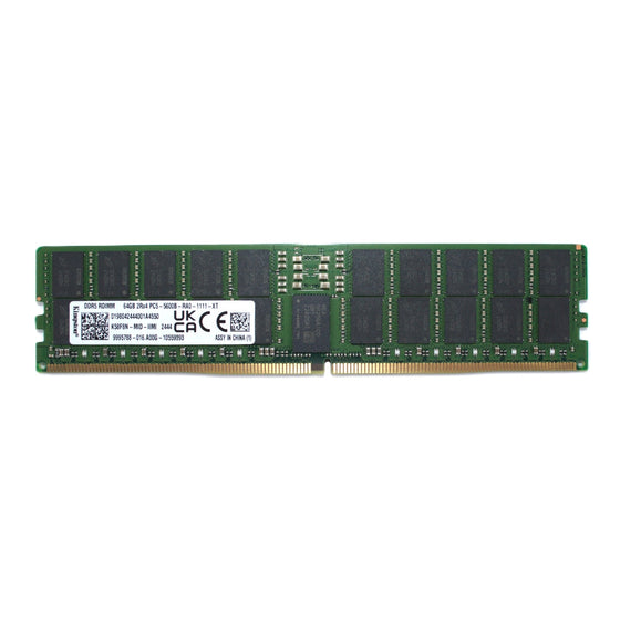 KINGSTON 64GB (1*64GB) 2RX4 PC5-44800B-R DDR5-5600MHZ RDIMM