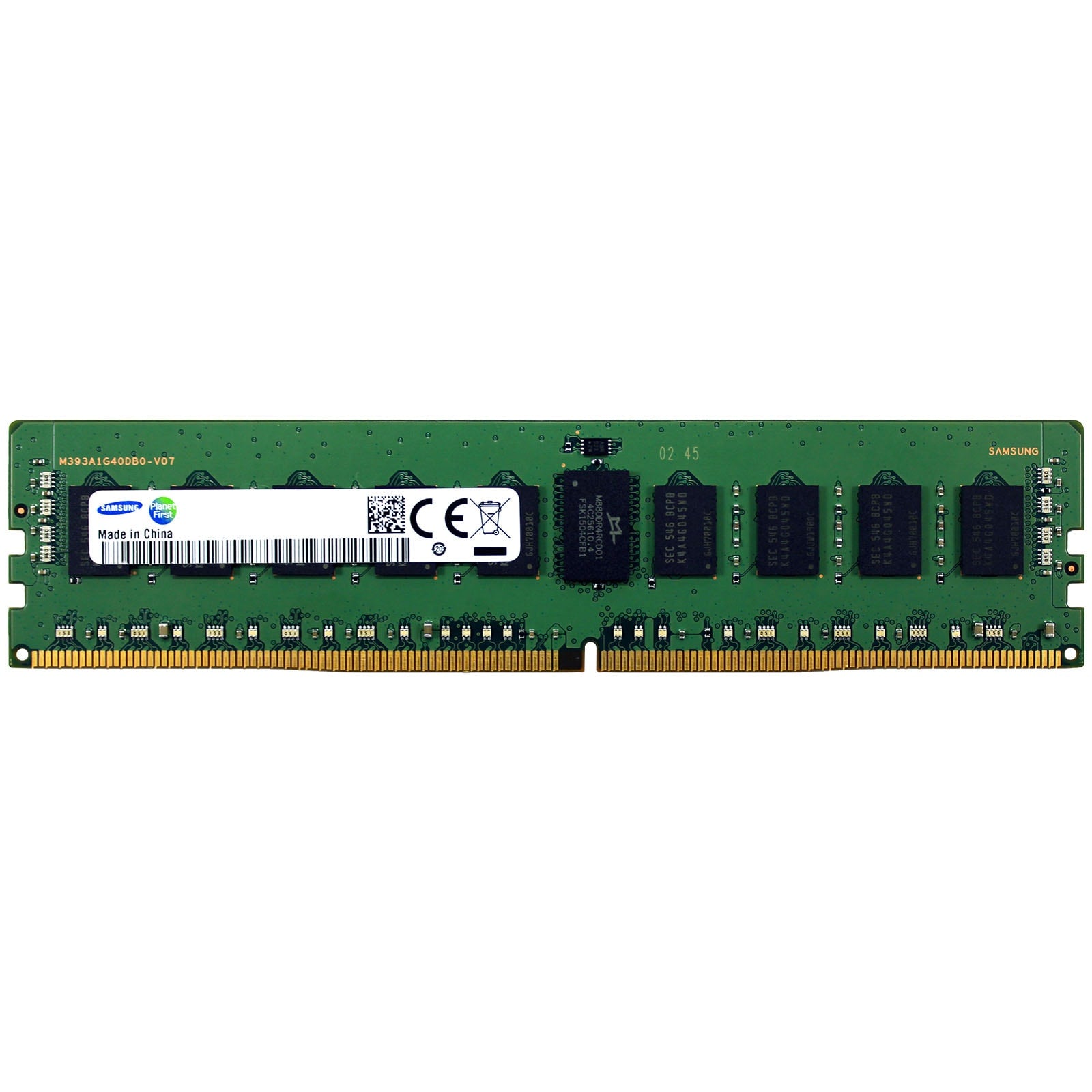 SAMSUNG M378A1K43CB2-CRC - SAMSUNG 8GB (1*8GB) 1RX8 PC4 19200T-U DDR4-2400MHZ UDIMM - Refurbished — exact part-number product image