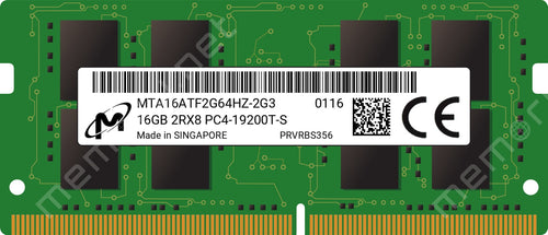 MICRON MTA16ATF2G64HZ-2G3 - 16GB (1*16GB) 2RX8 PC4-19200T-S DDR4-2400MHZ SODIMM - New