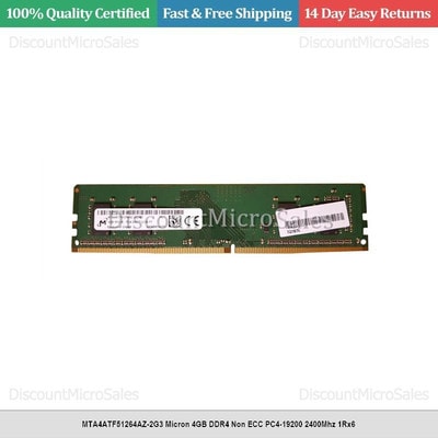 MICRON MTA4ATF51264AZ-2G3 - 4GB (1*4GB) 1RX16 PC4-19200T-U DDR4-2400MHZ UDIMM - New