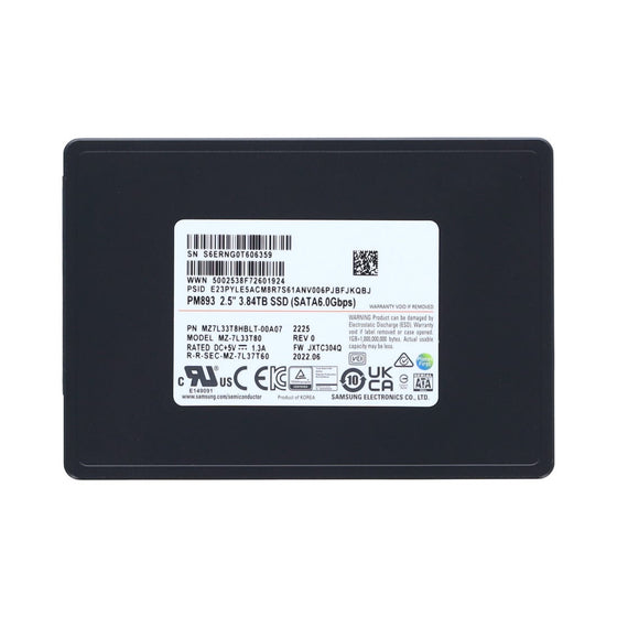 SAMSUNG MZ7L33T8HBLT-00A07 - 3.84TB PM893 6G 2.5INCH SATA SSD - Refurbished