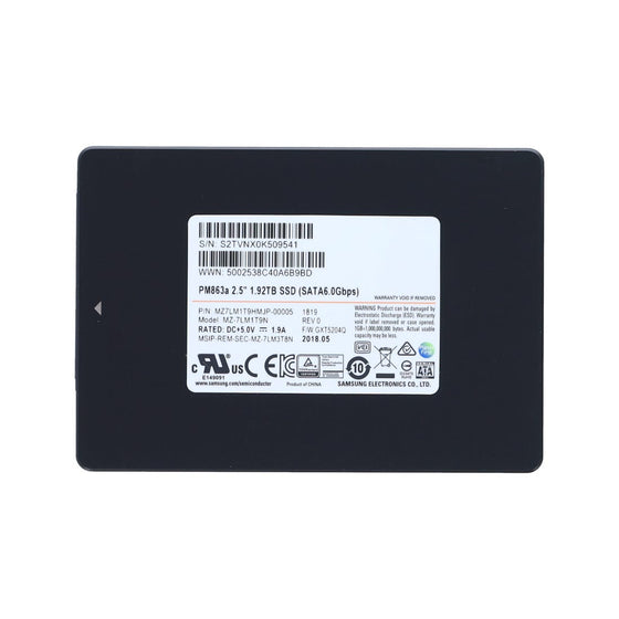 SAMSUNG MZ7LH1T9HMLT - PM883 1.92TB 6G 2.5INCH SATA SSD - Refurbished