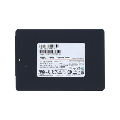 SAMSUNG MZ7LH3T8HMLT-00005 - PM883 3.84TB 6G 2.5INCH RI SATA SSD - Refurbished