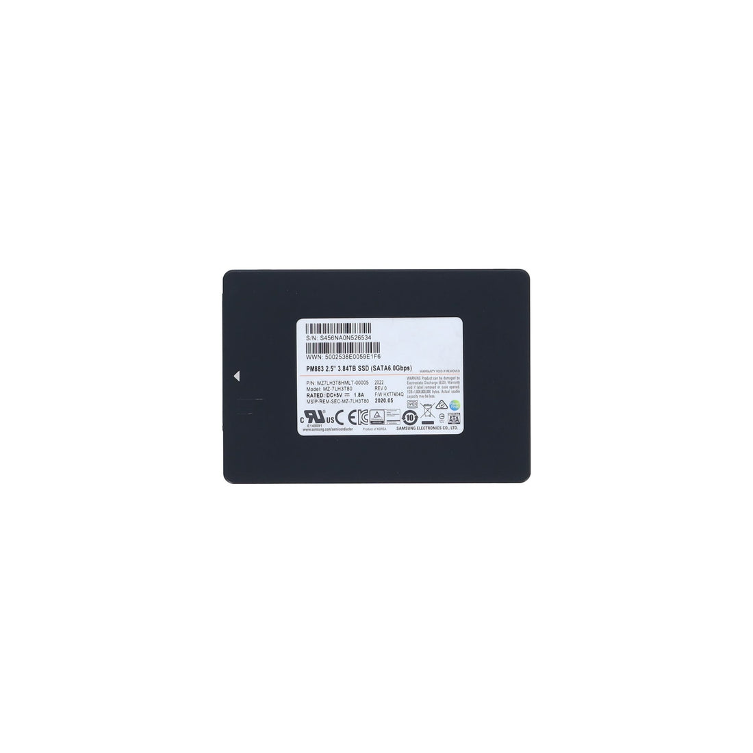 SAMSUNG PM883 3.84TB 6G 2.5INCH RI SATA SSD - Refurbished
