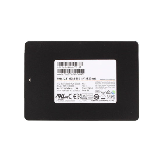 SAMSUNG MZ7LH960HAJR-00005 - PM883 960GB 6G 2.5INCH SATA SSD - Refurbished