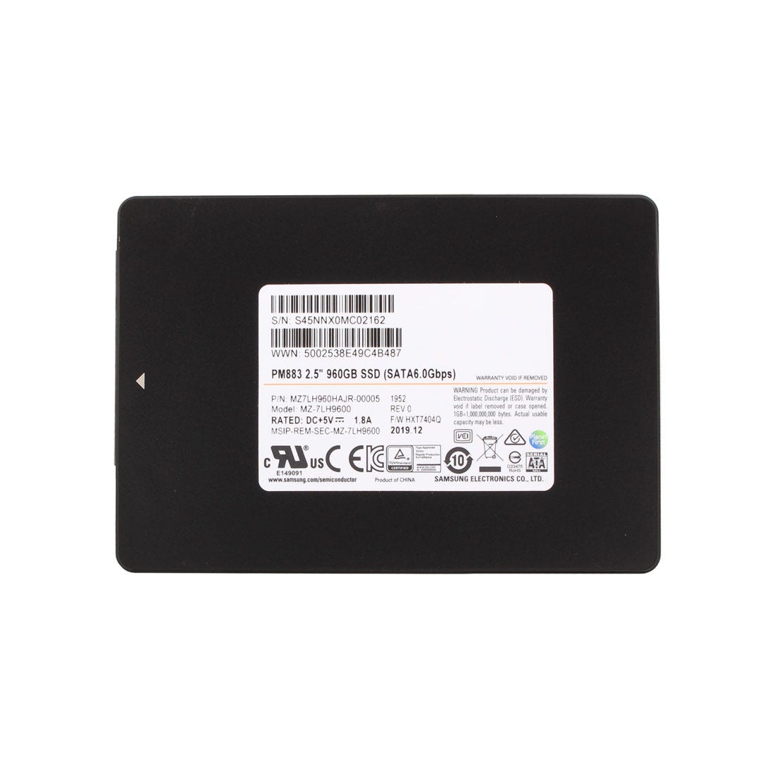 SAMSUNG MZ7LH960HAJR-00005 - SAMSUNG PM883 960GB 6G 2.5INCH SATA SSD - Refurbished — supplier reference photograph
