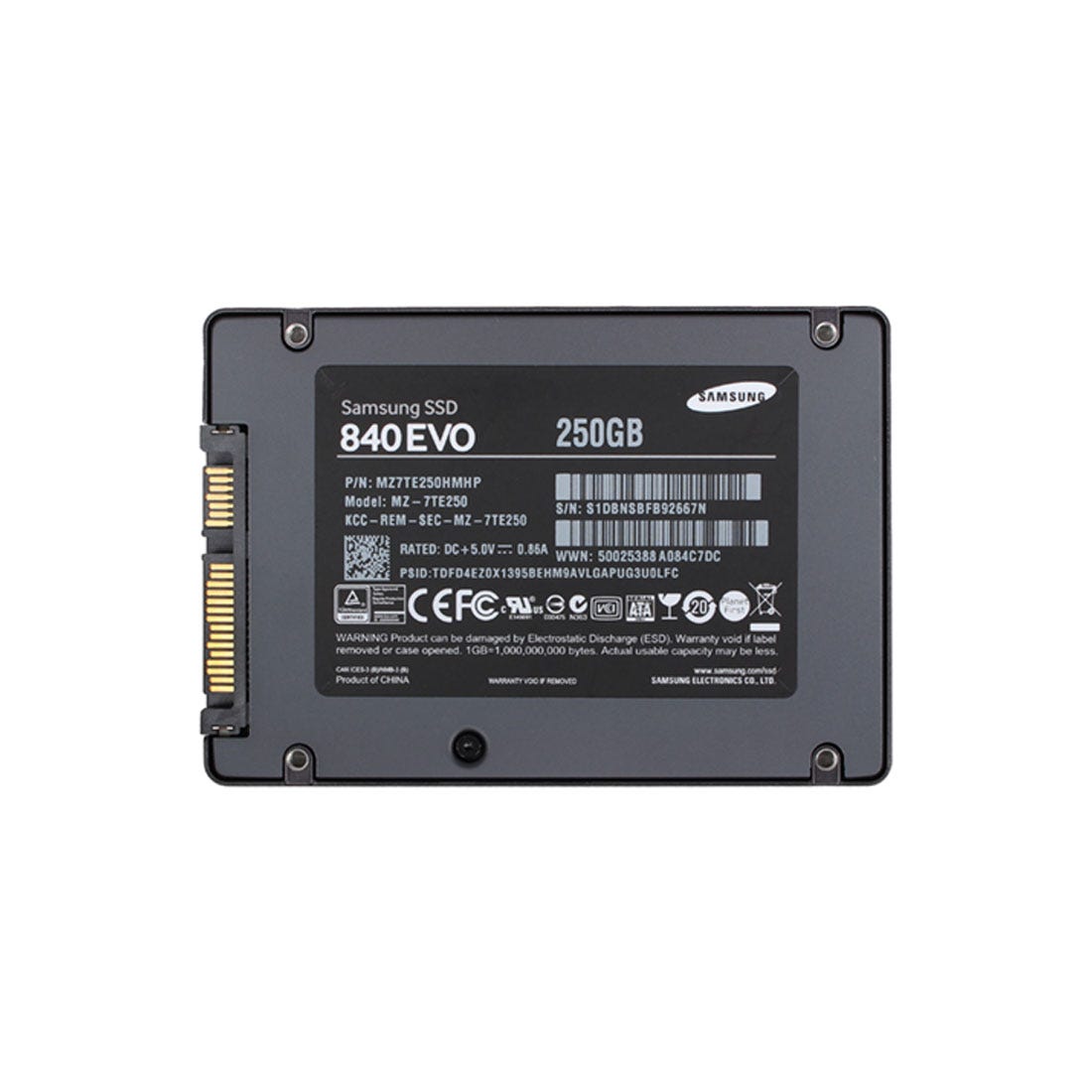 SAMSUNG MZ7TE250HMHP - SAMSUNG 840 EVO 250GB 6G 2.5INCH SATA SSD - Refurbished — supplier reference photograph
