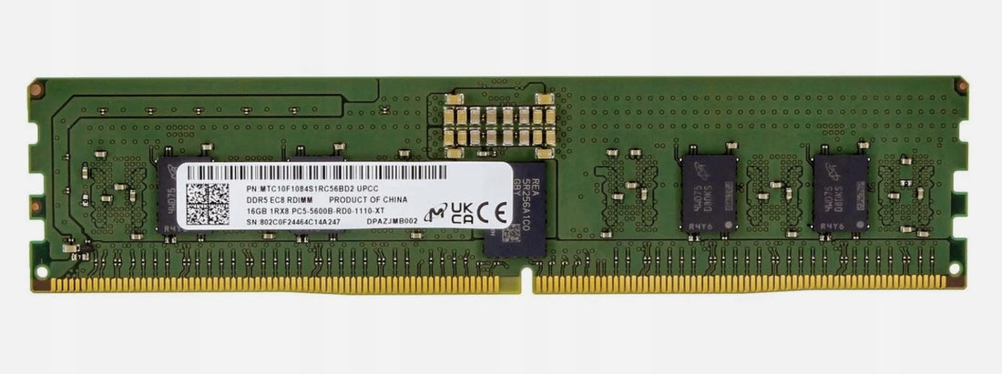 MICRON P64705-B21 - 16GB (1*16GB) 1RX8 PC5-44800B-R DDR5-5600MHZ RDIMM - Refurbished
