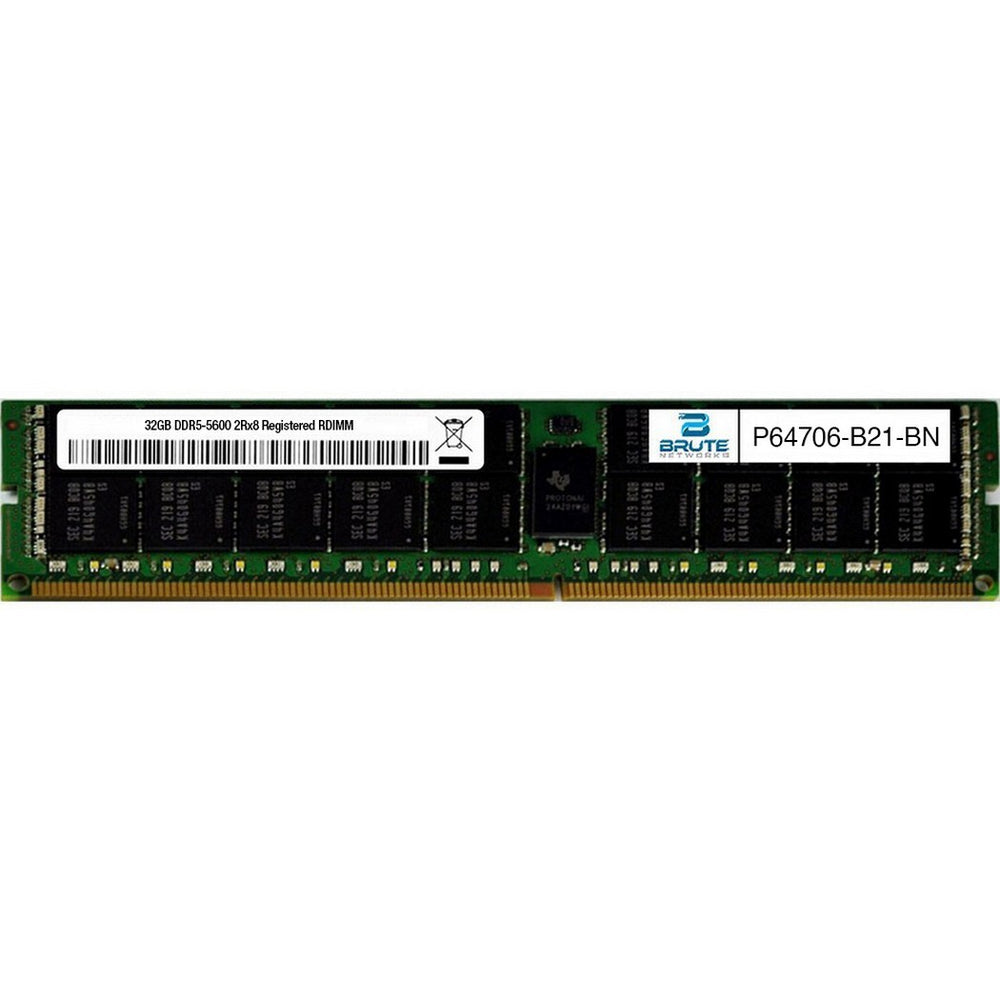KINGSTON P64706-B21 - 32GB (1*32GB) 2RX8 PC5-44800B-R DDR5-5600MHZ RDIMM - Refurbished