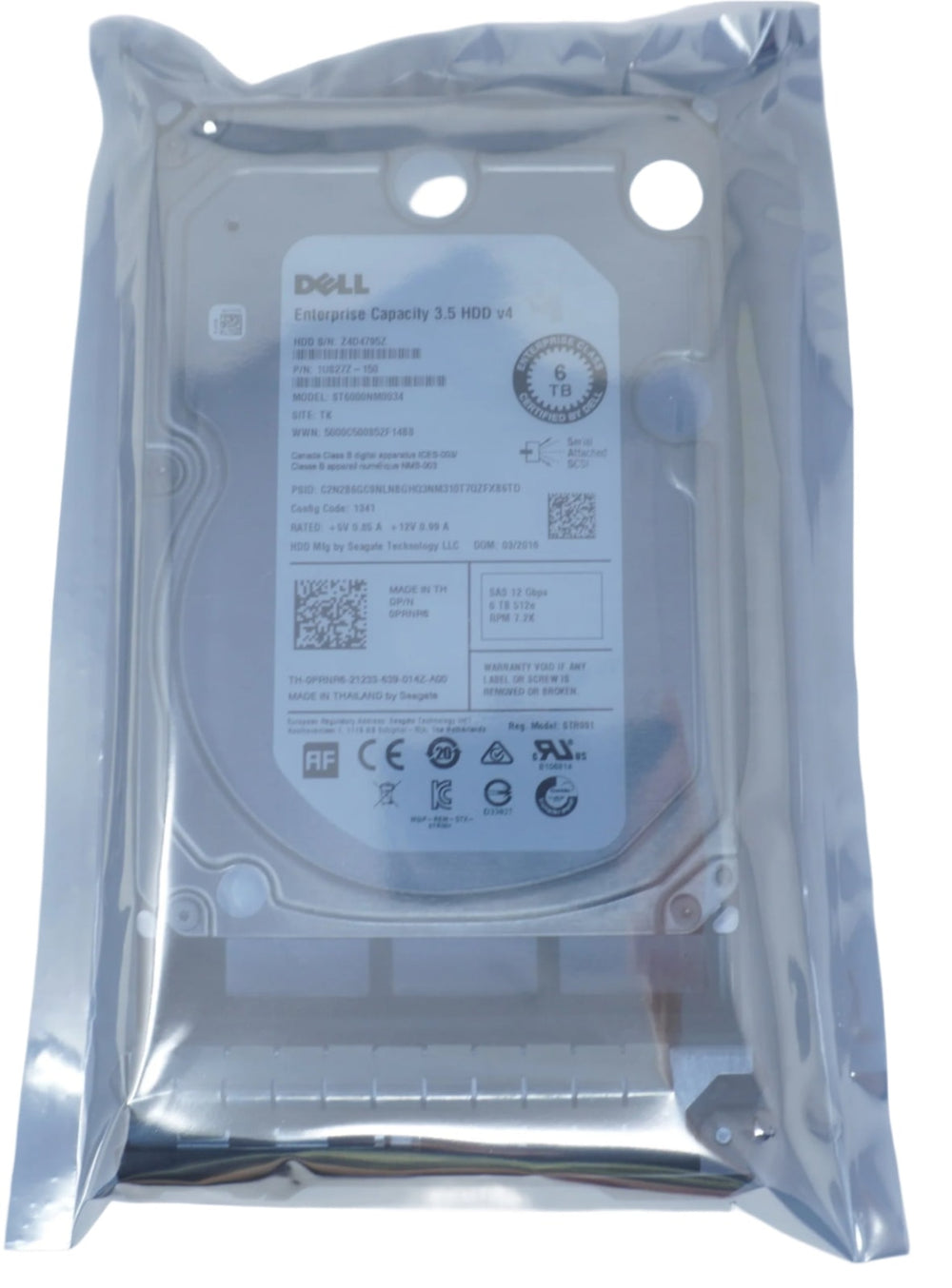 DELL PRNR6 - 6TB 7.2K 12G 3.5INCH SAS 512E HDD - Refurbished