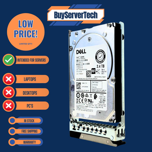 DELL RWR8F - 2.4TB 10K 12G 2.5INCH SAS HDD (ME4/5) - Refurbished