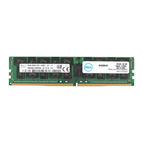 DELL SNP29GM8C/64G - 64GB (1*64GB) 4RX4 PC4-19200T-L DDR4-2400MHZ LRDIMM - New