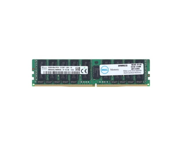 DELL SNPMMRR9C/32G - DELL 32GB (1*32GB) 4RX4 PC4-17000P-L DDR4-2133MHZ LRDIMM - New
