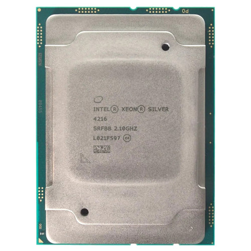 INTEL SRFBB - XEON 16 CORE CPU SILVER 4216 22MB 2.10GHZ 100W (2400) - Refurbished