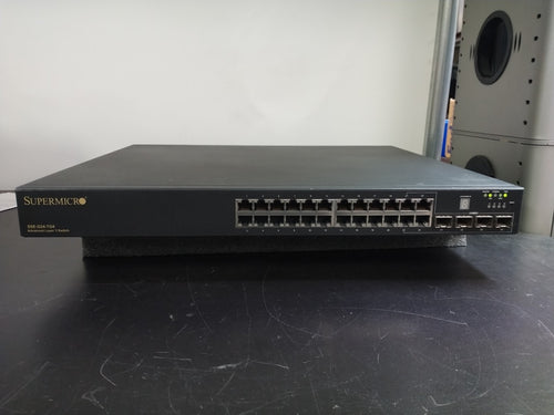 SUPERMICRO SSE-G24-TG4 - SUPERMICRO LAYER 3 1/10GIGABIT ETHERNET SWITCH - Refurbished