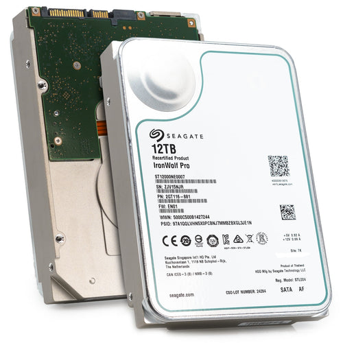 SEAGATE ST12000NE0007 - 12TB 7.2K 6G 3.5INCH SATA HDD - Refurbished