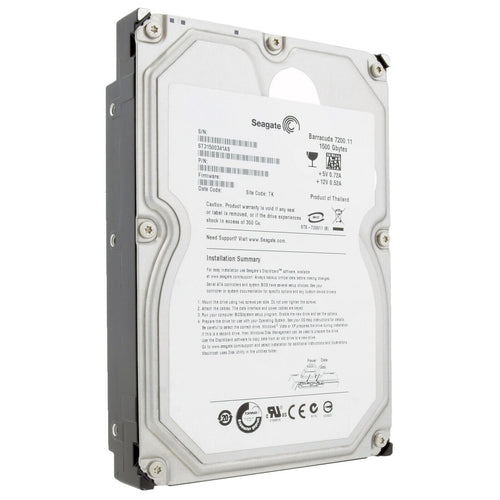 SEAGATE ST31500341AS - 1.5TB 7.2K 3G 3.5INCH SATA HDD - Refurbished