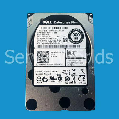 DELL Y5YV5 - DELL 900GB 10K SFF SAS HDD - Refurbished