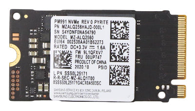 LENOVO 00UP747 - 256GB 2242 M.2 PCIE 3X4 NVME SSD - Refurbished
